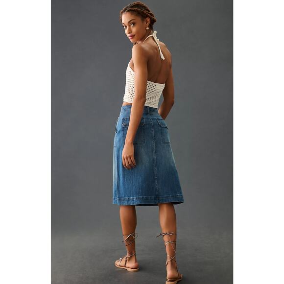 New Pilcro Utility Denim Skirt - Size 0 - Picture 3 of 5